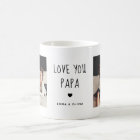 Love You Papa | Two Photo Handwritten Text