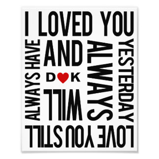 "Love You" Personalized Art Print