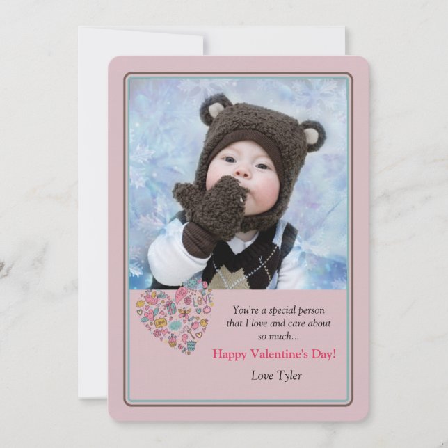 Love You Photo Valentine's Card (Front)