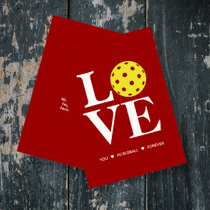 "LOVE You, Pickleball, Forever" Red Card