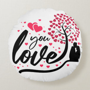 Love You Round Pillow