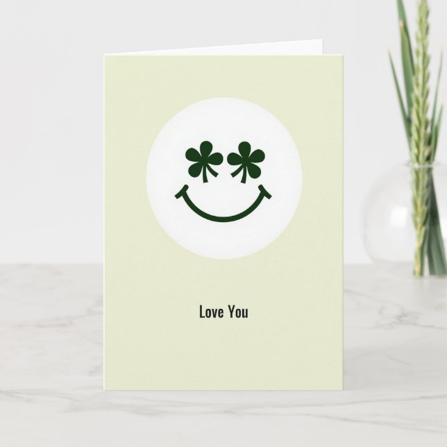 Love You Shamrock Smile Card (Front)