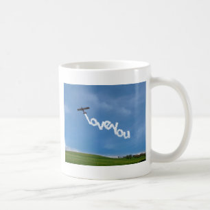 Love You Skywriting Coffee Mug