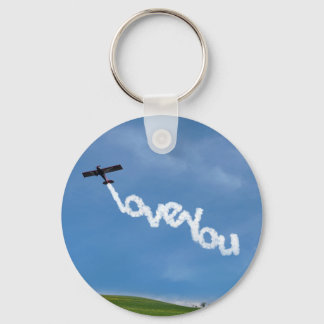 Love You Skywriting Keychain