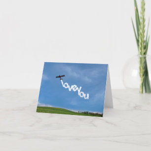 Love You Skywriting Note Card