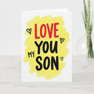Love You Son Graphic Art Card