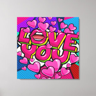 LOVE YOU Stretched Canvas Print
