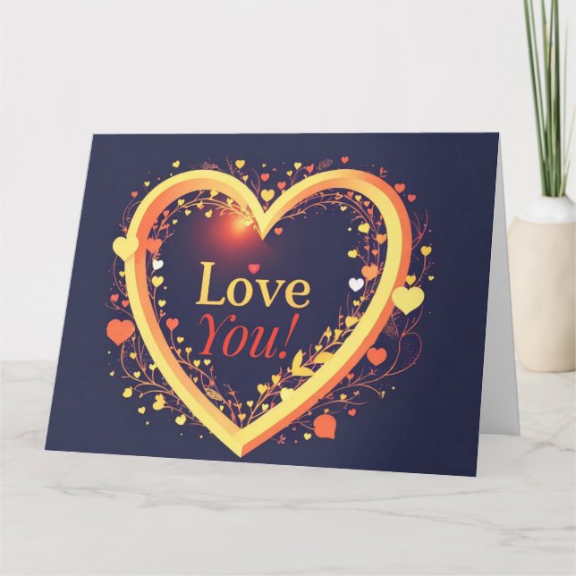 Love you text message for Valentine's Day Card (Front)