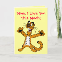 Love You This Much Cute Tiger Happy Birthday Mom