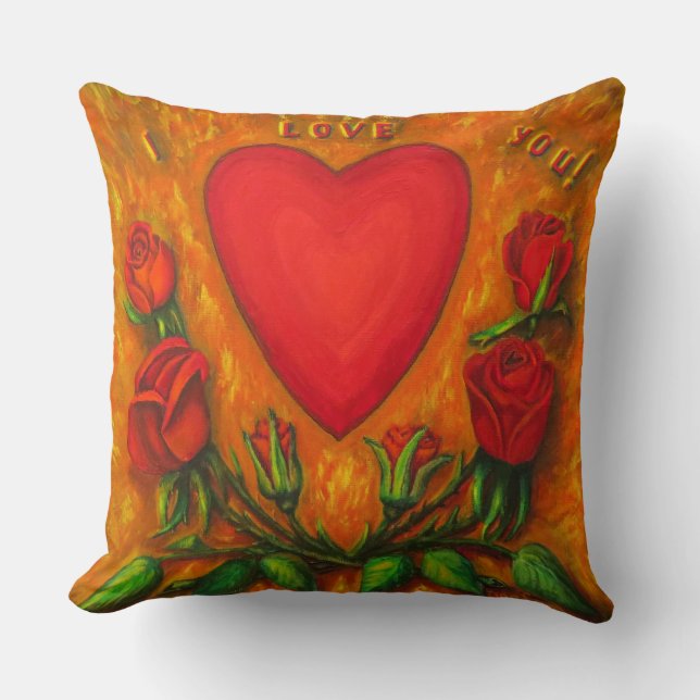 Love you throw pillow (Front)