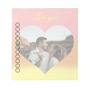 Love you To DO list Photo Template Notepad