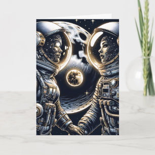 Love You to the Moon and Back   Astronauts Card