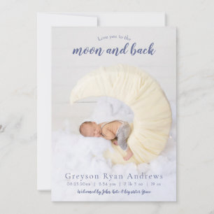 Love you to the Moon and Back Baby Announcement