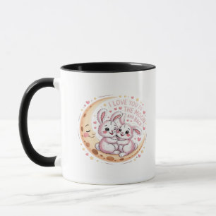 Love You To The Moon And Back Bunny Couple Love Wh Mug