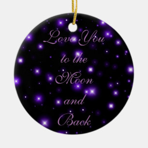 Love You to the Moon and Back Ceramic Ornament