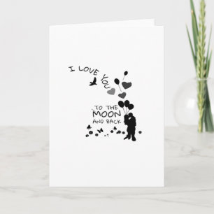 Love You To The Moon And Back Couple Moonlight Hea Card