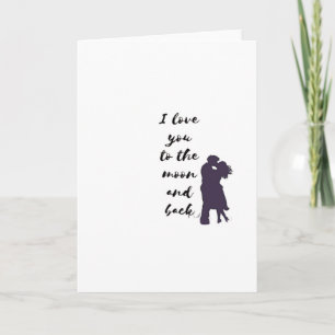 Love You To The Moon And Back Couple Moonlight Rom Card