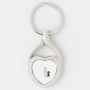 Love You To The Moon And Back Couple Moonlight Rom Keychain