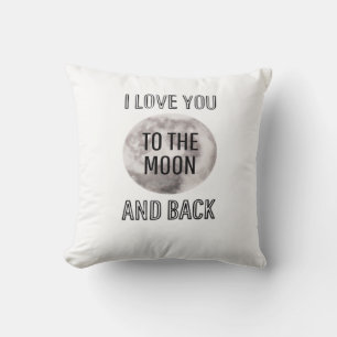 Love You To The Moon And Back Desert Moon Artistic Throw Pillow