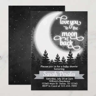 Love You to the Moon and Back Invitation Invite