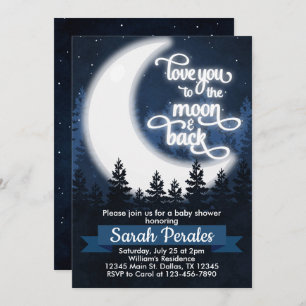 Love You to the Moon and Back Invitation Invite