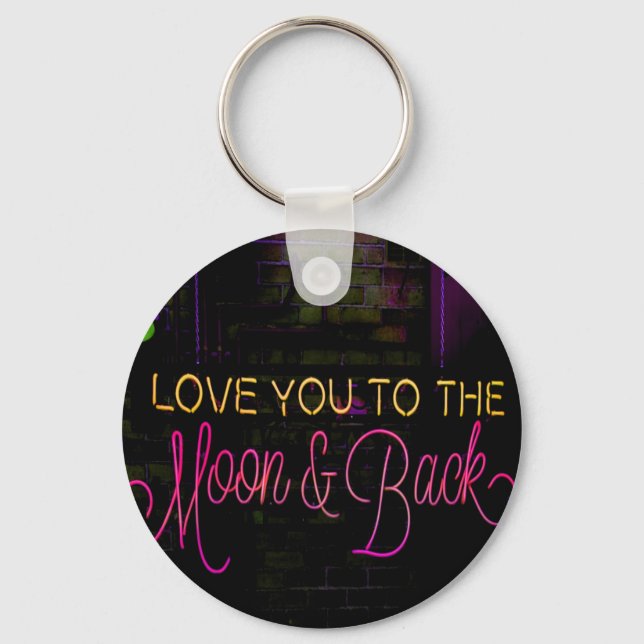 Love you to the moon and back keychain (Front)