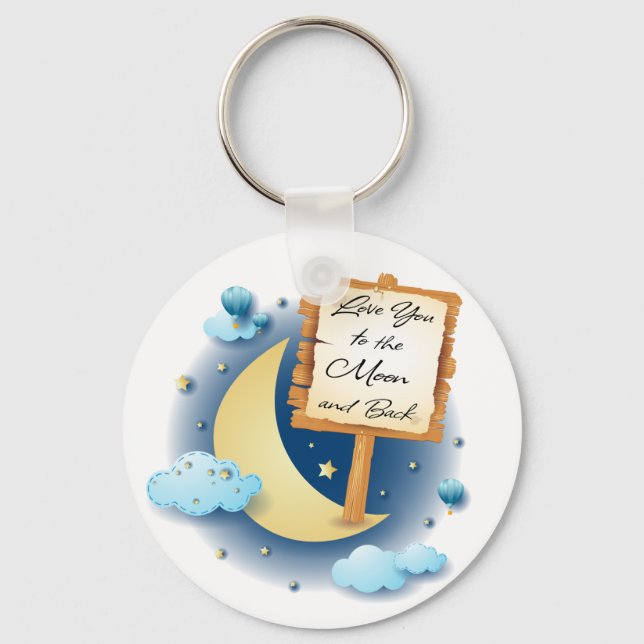 Love You to the Moon and Back Keychain (Front)