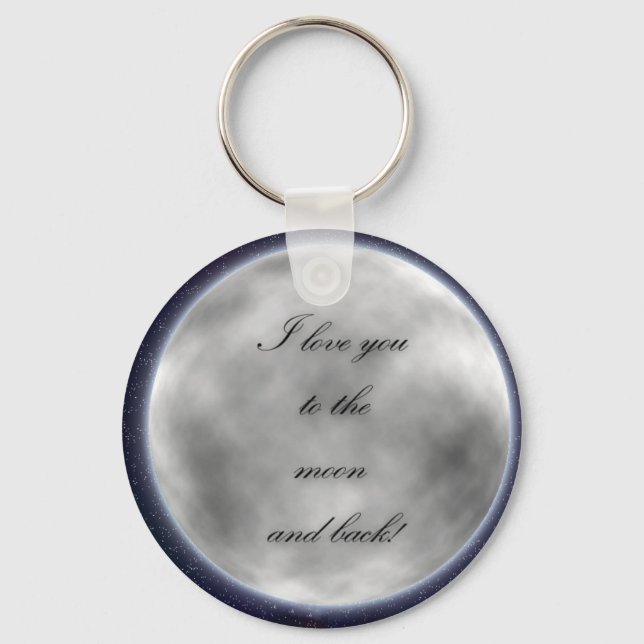 Love you to the moon and back keyring (Front)