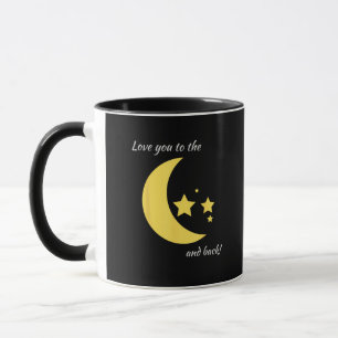 Love You To The Moon And Back Minimal Aesthetic  Mug