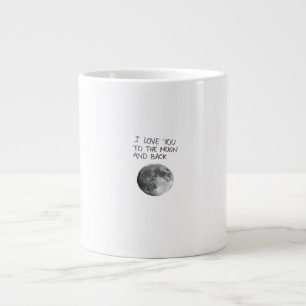 Love You To The Moon And Back Modern Aesthetic Art Large Coffee Mug