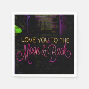 Love you to the moon and back napkin