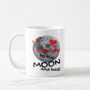 Love You To The Moon And Back Playful Style  Coffee Mug