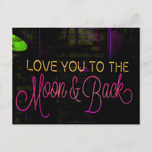 Love you to the moon and back postcard