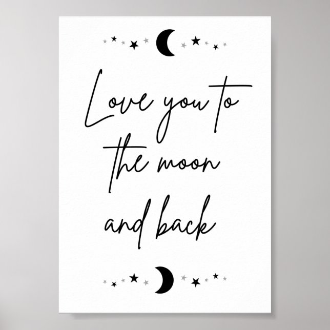 Love you to the moon and back poster (Front)