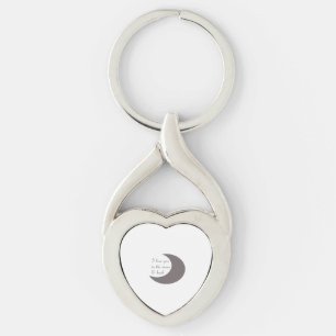 Love You To The Moon And Back Round Graphic Style  Keychain