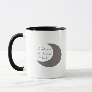 Love You To The Moon And Back Round Graphic Style  Mug
