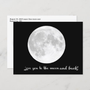 Love you to the moon and back. SD -    Postcard