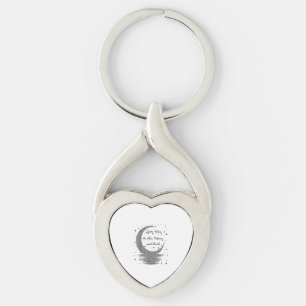 Love You To The Moon And Back Simple Romantic Desi Keychain