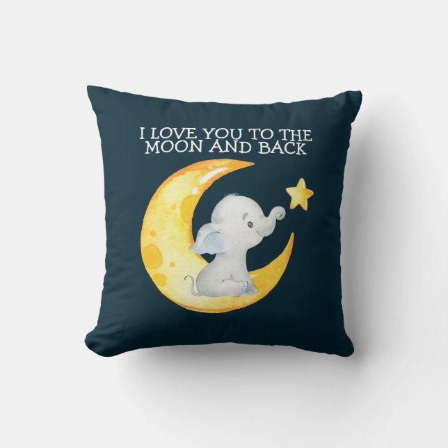 Love you to the moon and back throw pillow (Front)