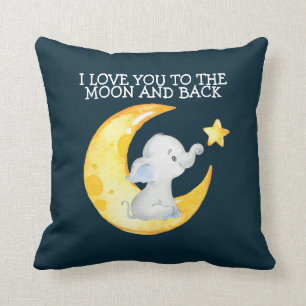 Love you to the moon and back throw pillow