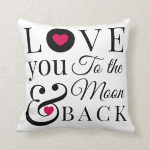 Love You to the Moon and Back Throw Pillow