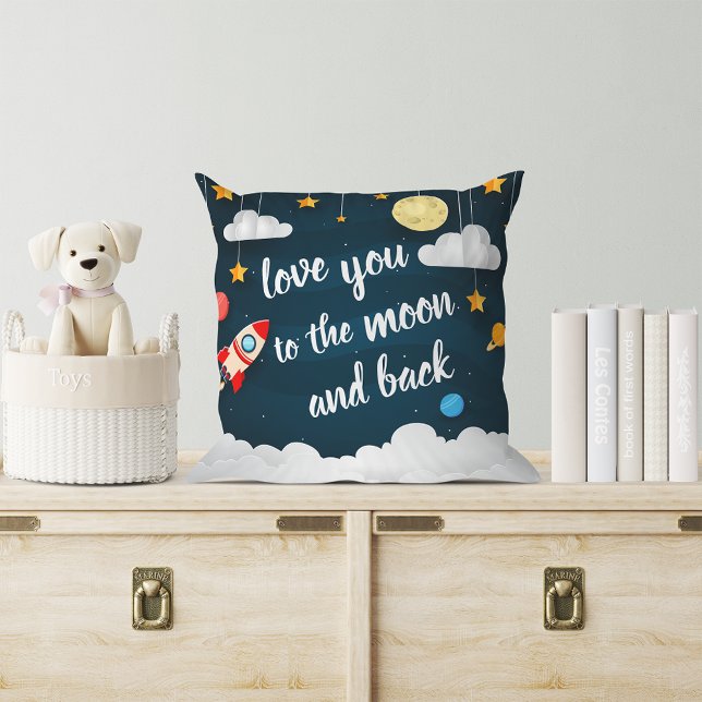 Love You to the Moon and Back Throw Pillow (Creator Uploaded)