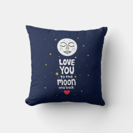 Love You to the Moon and Back  Throw Pillow