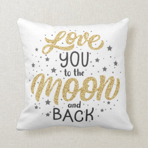 Love You To The Moon and Back Throw Pillow