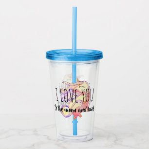 Love You to the Moon and Back Unicorn Acrylic Tumbler