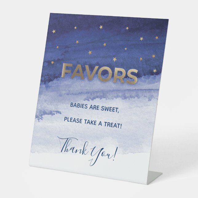 Love You to the Moon & Back Baby Shower Favours Pedestal Sign (Front)