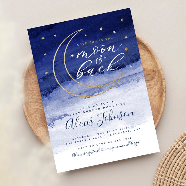 Love You to the Moon & Back Baby Shower Invitation (Creator Uploaded)