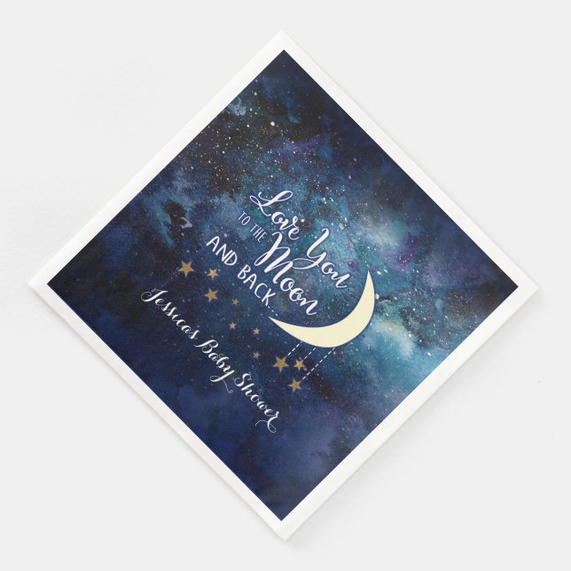 Love You to the Moon & Back Napkins (Corner)