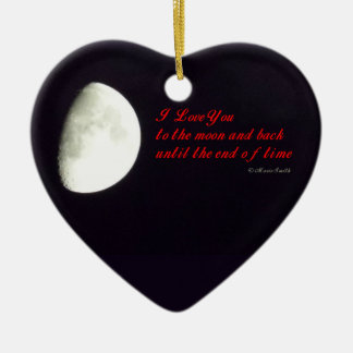 Love You to the Moon Ceramic Ornament