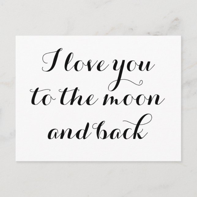 Love You to the Moon Postcard (Front)